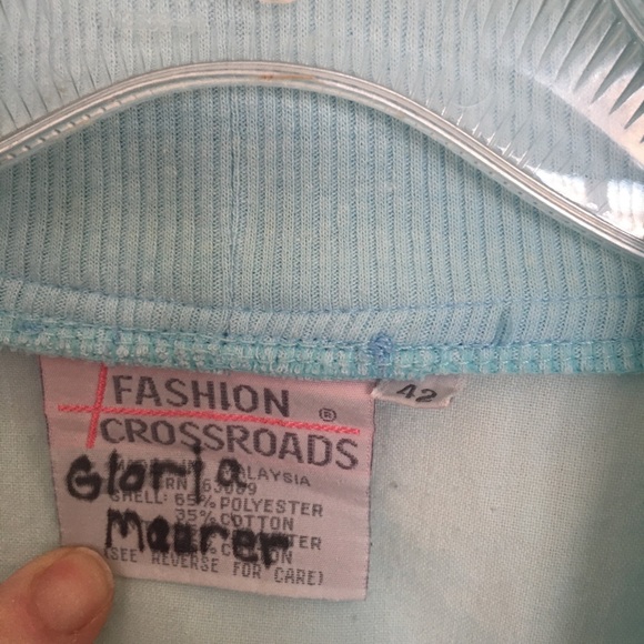 🐠VTG 80a aqua blue oversized new wave blazer - Picture 3 of 10